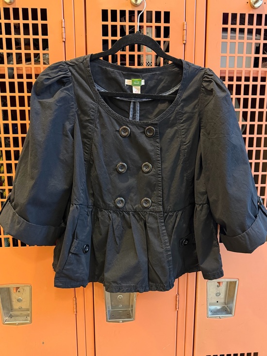 Ett twa Jackets & Blazers - Ett Twa Anthropologie Black Peplum Double-Breasted Jacket. Size 10. EUC